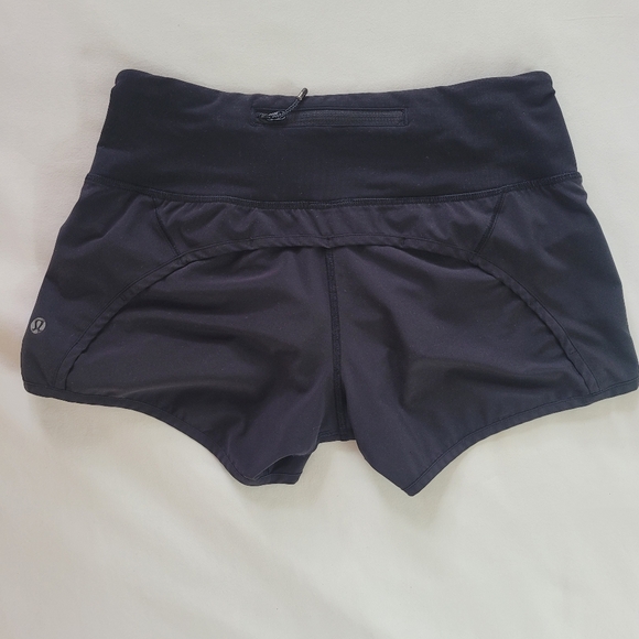 Lululemon Run Times Short 4-way Stretch 4" Size 2 Black Lined - Picture 4 of 10